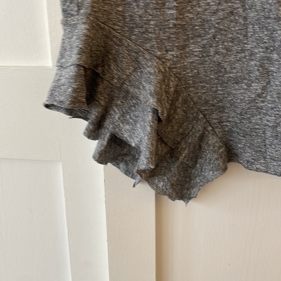 Current Elliott heathered gray tank with ruffles S - Picture 2 of 3